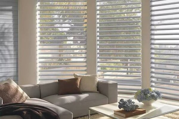 Shangri-La Shades — elegant light diffusion with floating fabric vanes